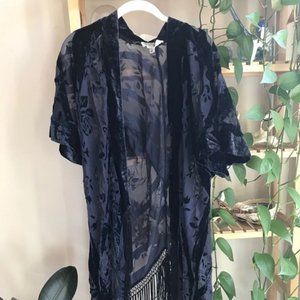 Trendy Velvet Kimono